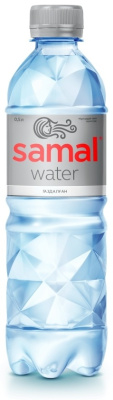 Вода минеральная газированная, 0.5л, пластиковая бутылка, Samal