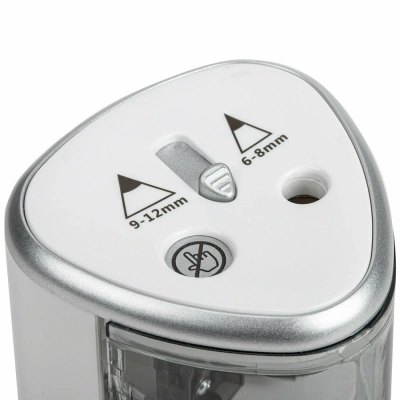 KALAM.KZ - Точилка электрическая, 2 отверстия, с контейнером, белая Brauberg