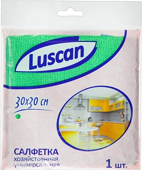 KALAM.KZ - Салфетка 30*30см, микрофибра 1 шт., 200 гр,, зеленая, Luscan