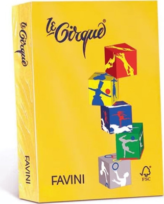 Бумага цветная "Le Cirque №200 Giallo zolfo", A4, 80гр, 500л, ярко-желтый