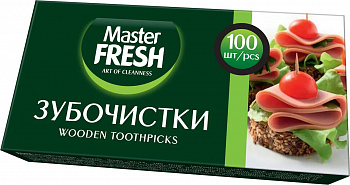 KALAM.KZ - Зубочистки Master Fresh 100 шт. в картонной упаковке 