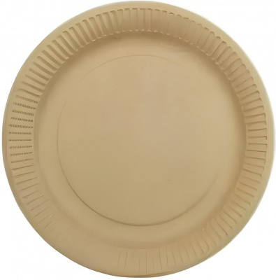 Тарелка одноразовая d 230 мм, Eco Plate, крафт, картон, 50шт/в уп