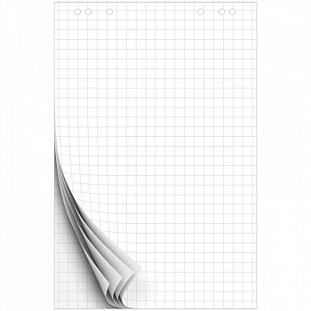 KALAM.KZ - Блок бумаги для флипчарта, 67,5х98см, 10л, 80г/м2, клетка OfficeSpace