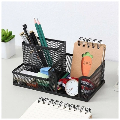 KALAM.KZ - Подставка для канц.принадлежностей, 3 отдела, 200x100мм, металл Foska