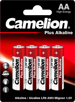 KALAM.KZ - Батарейка AA, 1.5V, Plus Alkaline (блистер 4шт) Camelion