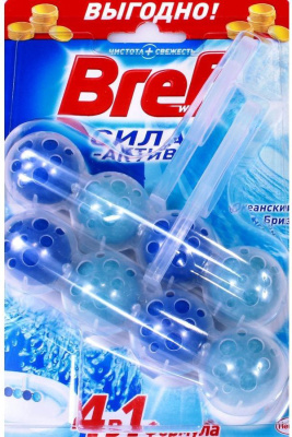 Блок для унитаза Bref Сила -Актив Океан 50г 2 шт на блистере