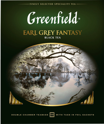 Чай черный, 100 пакетиков Greenfield Earl Grey Fantasy black tea  Чай черный, 100 пакетиков Greenfield Earl Grey Fantasy black tea