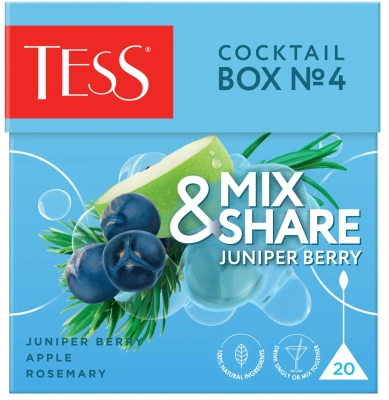 Чай травяной, 20 пирамидок Tess Cocktail Box №4 Можжевельник