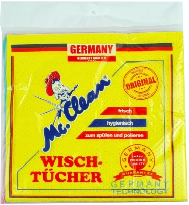 Салфетка 38*38см, вискоза 3 шт. "Универсальная" перфорированная "Mr.Clean Germany"