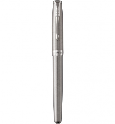 KALAM.KZ - Ручка роллерная Parker Sonnet Stainless Steel CT, 0,8 мм F, черная 1931511