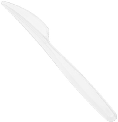 Нож столовый 50 шт/уп, прозрачный, "Кристал" 