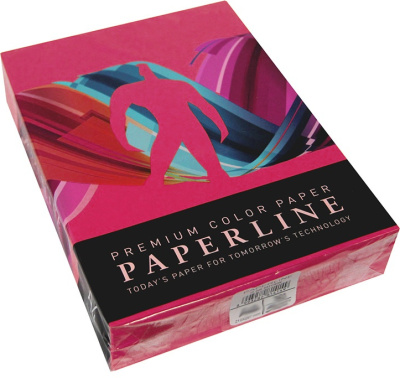 Бумага цветная "Paperline №44А", A4, 80гр, 500л, Raspberry малиновая