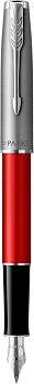 KALAM.KZ - Ручка перьевая Parker Sonnet Sand Blasted Metal-Red Lacquer, 0,8 мм F, черная 2146736