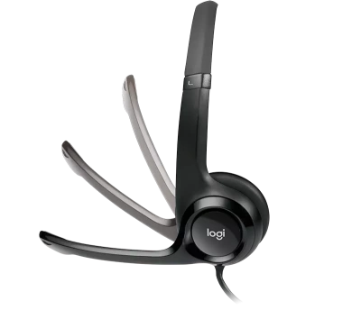 KALAM.KZ - Гарнитура Logitec, H390, Тип крепления: Дуговые, Подключение проводные, Длина кабеля 2,33 м, Чёр