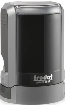 KALAM.KZ - Оснастка круглая d42мм, для штампа 4642 с подушкой, серая Trodat с крышкой