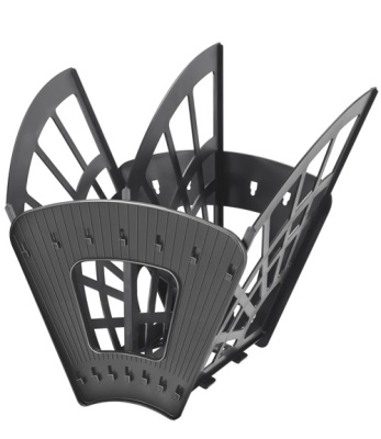 Лоток 3-х секционный А4, вертикально-горизонтальное расположение, черный Стамм Эконом