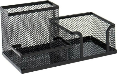 Подставка для канц.принадлежностей, 3 отдела, 200x100мм, металл Foska