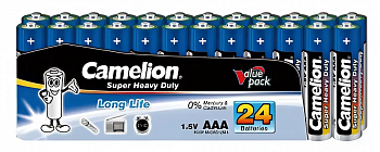 KALAM.KZ - Батарейка CAMELION Super Heavy Duty R6P-SP24B, АА 24 шт. в пленке 