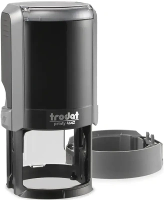 KALAM.KZ - Оснастка круглая d42мм, для штампа 4642 с подушкой, серая Trodat с крышкой