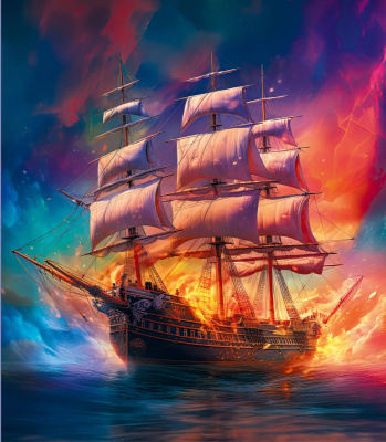 Тетрадь 48л, А5, клетка, скрепка, морские странники, Эксмо