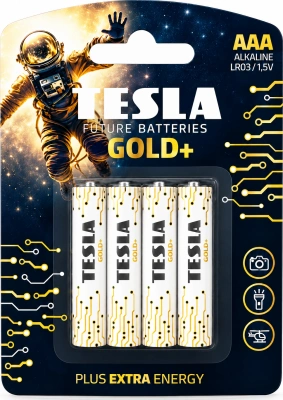 Батарейка AA, 1.5V, Alkaline (блистер 4шт) Tesla Gold
