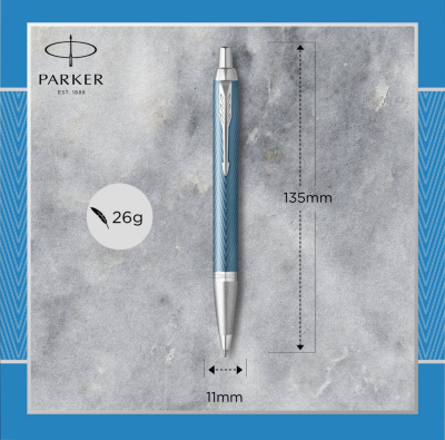 KALAM.KZ - Ручка шариковая Parker IM Premium K318 Blue Grey CT, 1,0 мм М, синяя 2143645
