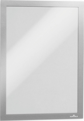 Рамка магнитная, А4, настенная, самоклеющаяся, серебристая Durable