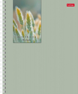 Тетрадь "Hatber", 96л, А5, клетка, многоцв. срез, ламин., на гребне, Прикосновение к природе