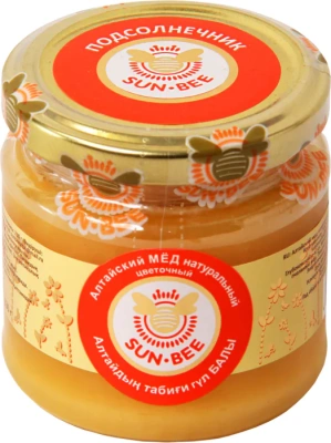 Мед натуральный 230 гр., Аптайский, стеклянная банка