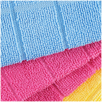 KALAM.KZ - Салфетка 40*40см, микрофибра 3 шт. "Универсальная" "OfficeClean"