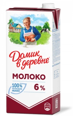 Молоко 0,95л, 6 % "Домик в деревне"
