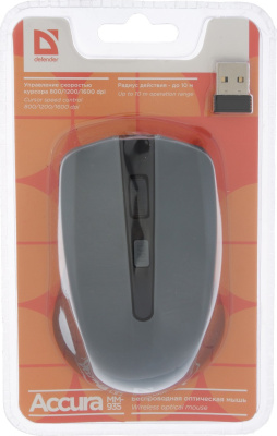 KALAM.KZ - Мышь беспроводная Defender ММ-935 Accura серая