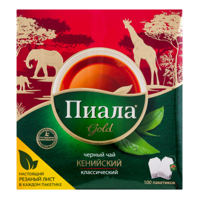 Чай черный, 100 пакетиков Piala Gold