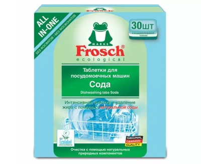 Таблетки для посудомоечных машин 30 шт "Frosch" по 18гр Сода 