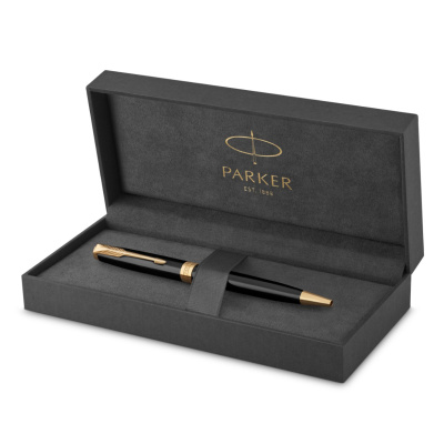 KALAM.KZ - Ручка шариковая Parker Sonnet Lacquer Deep Black GT 1,0 мм М, черная 1931497