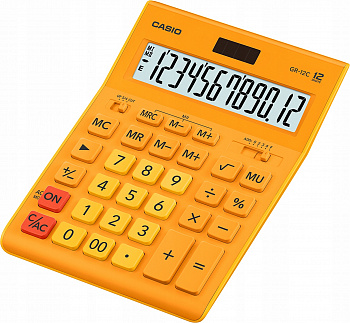 KALAM.KZ - Калькулятор 12 разрядов, 34,5 x 210 x 155мм, желтый CASIO GR-12C-RG-W-EP