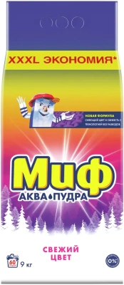 Порошок, Миф 9 кг, для стирки, автомат
