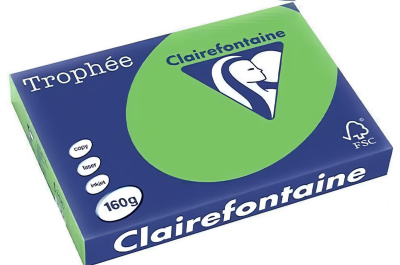 Бумага цветная "Trophee" А4, 80гр., 500л., Fluo green (неон зеленый)