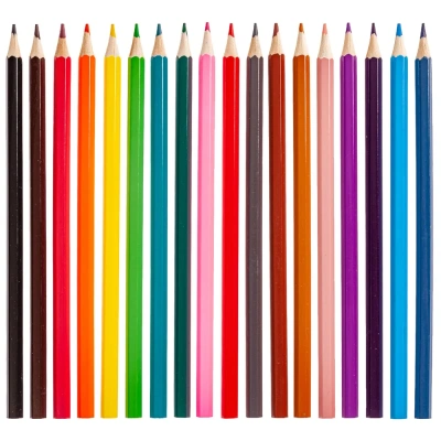 KALAM.KZ - Карандаши цветные, 18 цветов набор, цветов, серия "Прогулка", в картонной упаковке, Hatber Eco