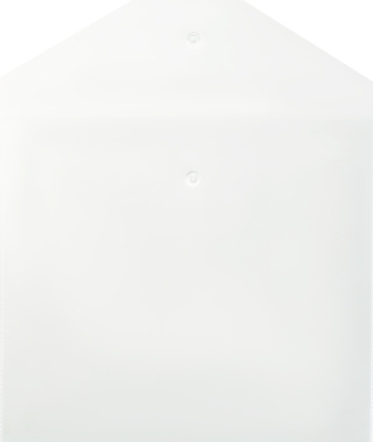 KALAM.KZ - Папка-конверт на кнопке А5+, 120мкм, пластик, прозрачная Стамм