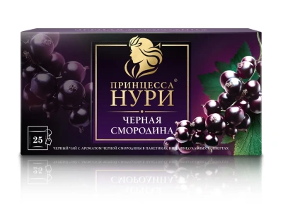 KALAM.KZ - Чай черный, 25 пакетиков Принцесса Нури "Черная смородина"