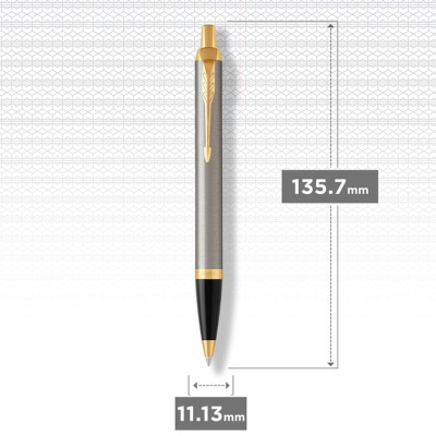 KALAM.KZ - Ручка шариковая Parker IM Brushed Metal GT, 1,0 мм М, синяя 1931670