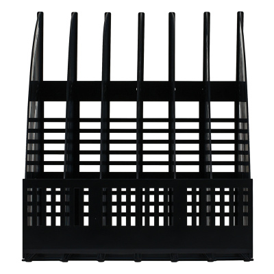 KALAM.KZ - Лоток вертикальный А4, 290мм, 6-и секционный, черный, сборный Стамм "Line"