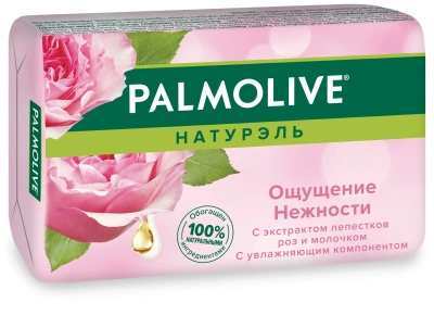 Мыло туалетное 90гр Молоко и роза, "Palmolive Натурэль"