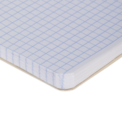 Блокнот 80л, А5, клетка, на гребне, лак, обложка мелован. картон, жёсткая подложка,"Hatber" 