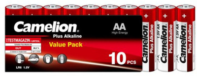 Батарейка AA, 1.5V, Alkaline (в пленке 10шт) Camelion