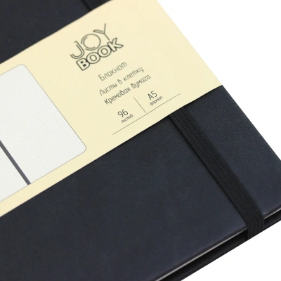 Книга для записей А5(135х213), 96л.,обл. иск. кожа, черный агат, Joy Book ЭКСМО