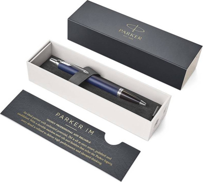 KALAM.KZ - Ручка шариковая Parker IM Matte Blue CT, 1,0 мм М, синяя 1931668