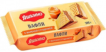KALAM.KZ - Вафли «С вареной сгущенкой», 300 г Яшкино
