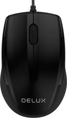 Мышь проводная Delux DLM-321OUB, Оптическая, USB, 1000dpi, Длина кабеля 1,6м, Black